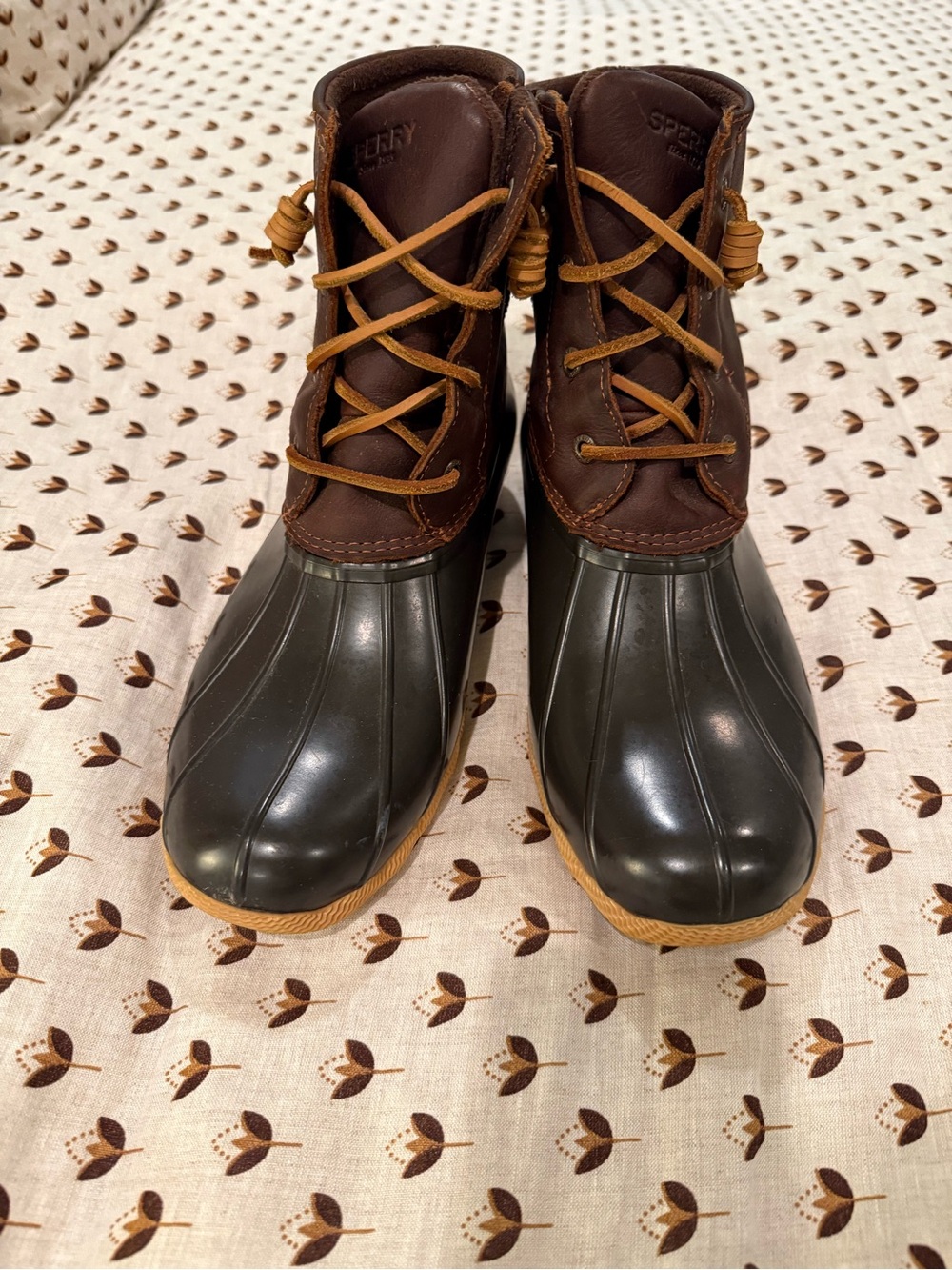 Sperry Classic Brown and Black Duck Boots - Picture 3 of 5